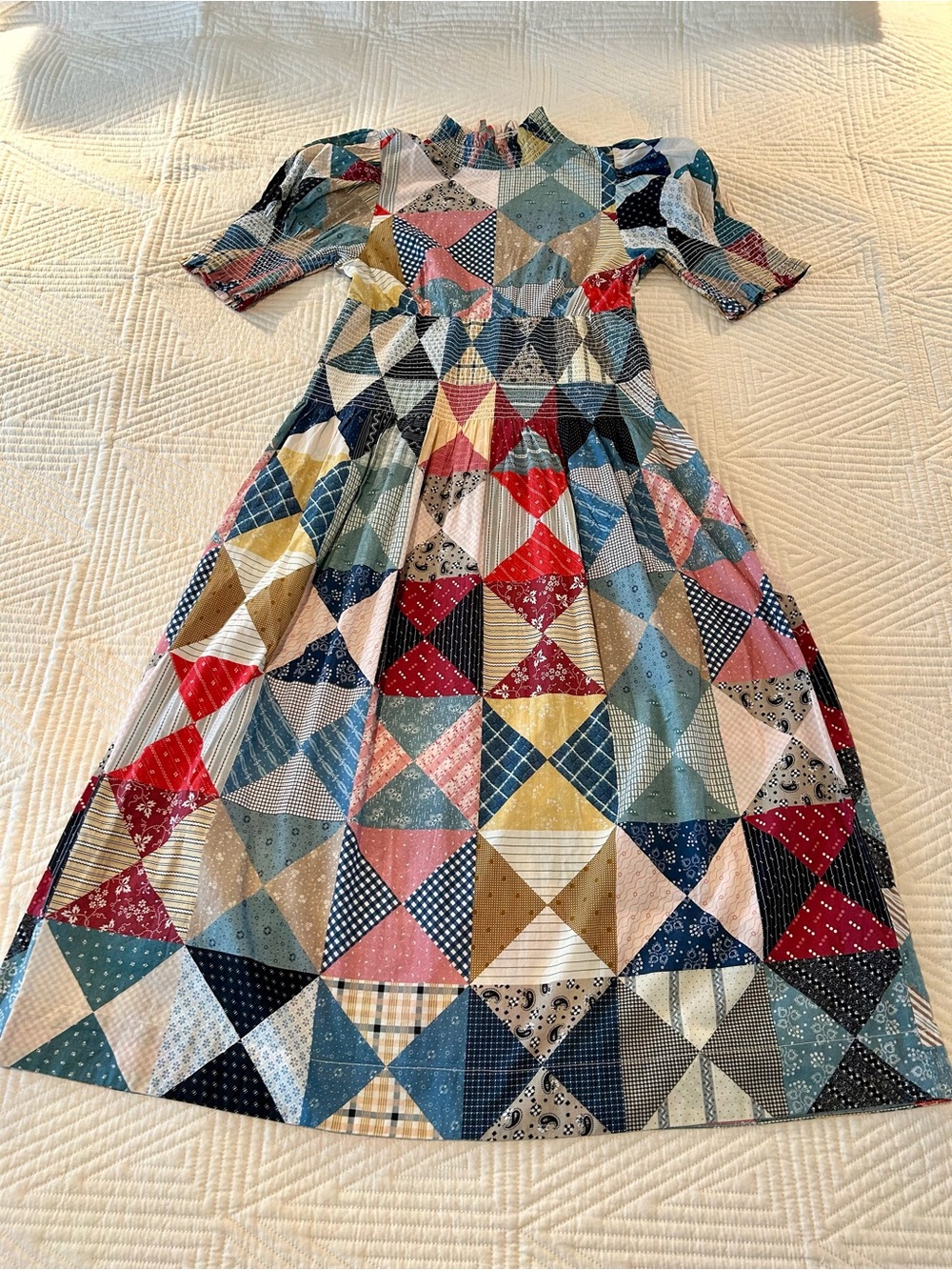 Doen Patchwork quilt Dress size small. - Picture 3 of 9